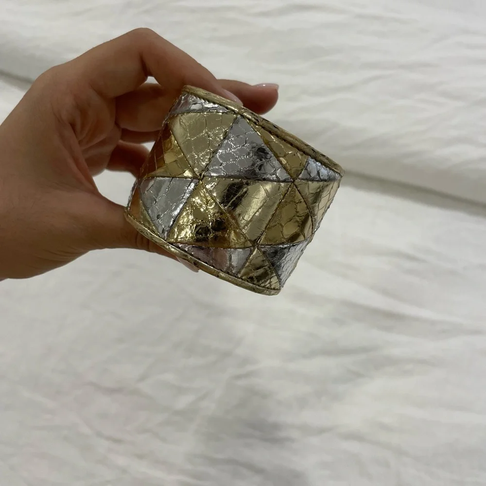 Miu Miu Leather Embossed Cuff - Picture 8 of 10